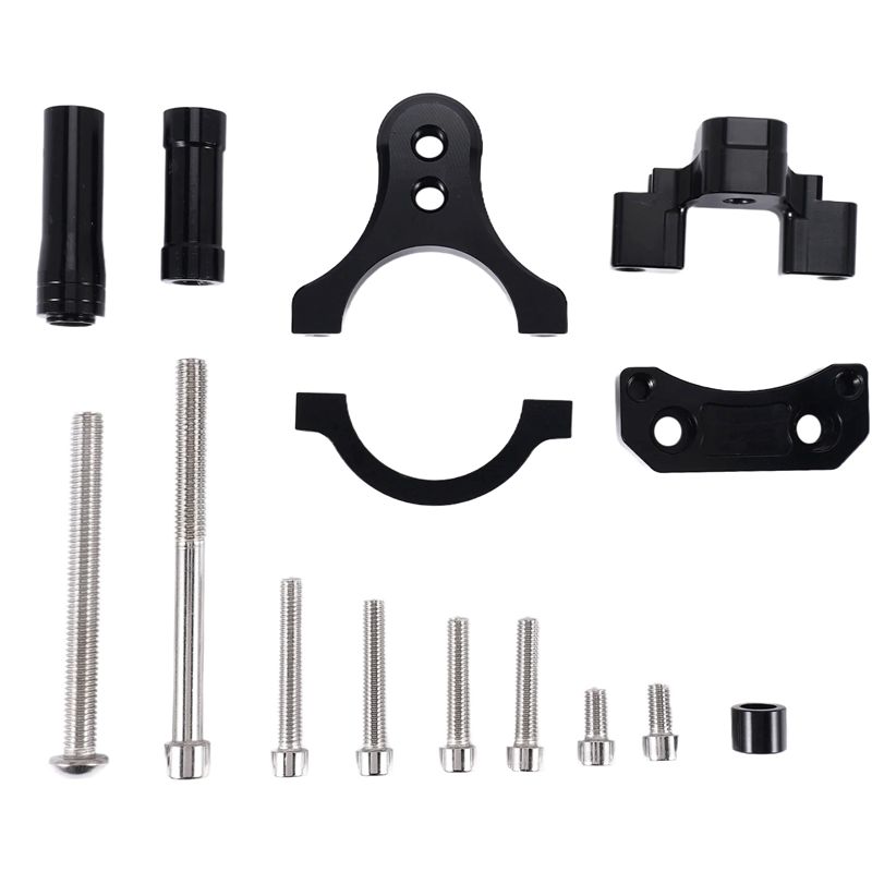 Steering Damper Stabilizer Kit Cnc - Kit de fixation de support d'amortisseur
