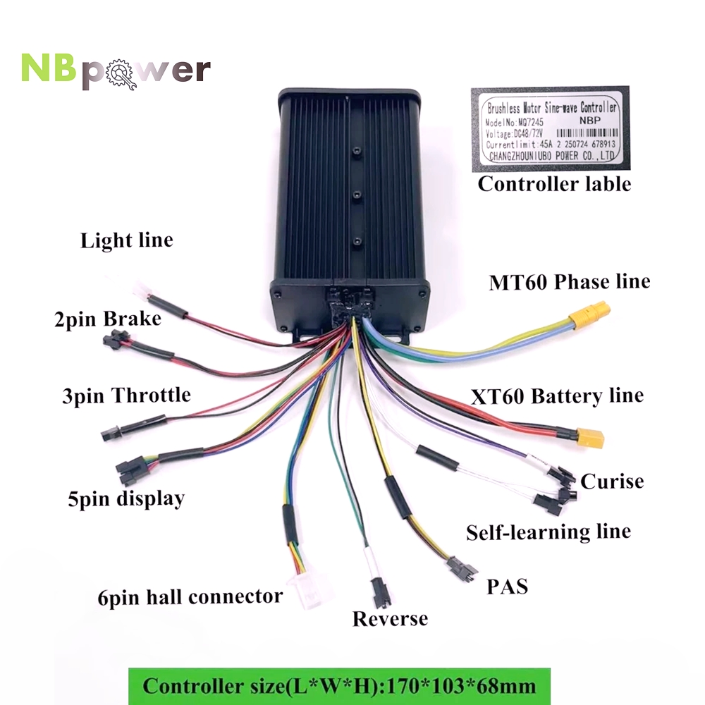 72V 45A Dual Controller - Contrôleur de Vélo Électrique à Onde