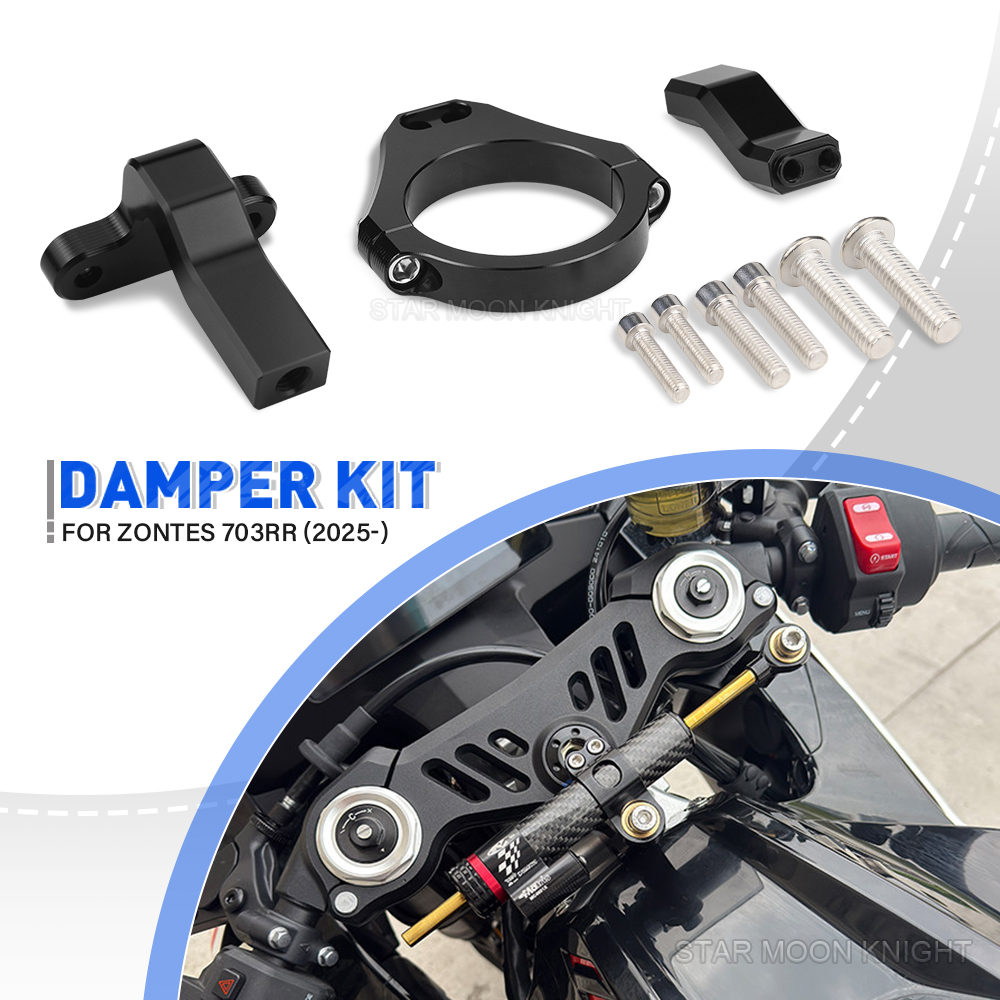 Steering Damper Stabilizer Kit Cnc - Moto Amortisseur De Direction Support Pour